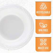 100 Count Disposable 5 Ounce White Plastic Party & Everyday Dessert Bowls - 50 - View 7