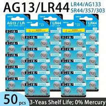 LR44 AG13 1.5V Alkaline Button Coin Battery 165mAh, Replacement Cell For Watch Toys And Small Electronic Gadgets - AG13 LR44 - View 1