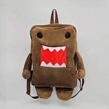 Tas Ransel Boneka Domo Kun untuk Wanita dan Pria, Warna Cokelat, Tas Boneka Lucu, Tas Selempang Kecil - Coklat - View 2