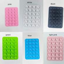 1/4/6pcs Double-Sided Silicone Phone Suction Cup Accessory, Strong Suction Phone Holder, Free Sticky Mobile Phone Handle, Finger Grip, Suitable For Selfie And Video - Multicolor - View 9