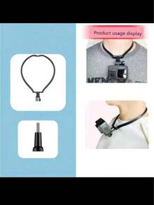 1pc Necklace-Style Phone Holder & Stand, Suitable For Self-Filming, Fishing, Outdoor Travel Recording, Motorcycle Riding Photography Compatible With IPhone, Android Phone, Gift For Birthday, Family, Friends Phone Stand Phone Accessories - / - View 9