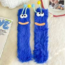 CT TAPESOCKS 1 đôi tất quái vật hài hước, tất sàn nhà nỉ san hô mùa thu/đông, tất ngủ đôi, tất Giáng sinh - Nhiều màu - Xem 3