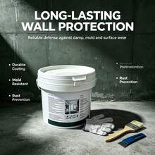 Brush‑On Wall Damp‑Proof Coating, Household Anti‑Mildew Waterproof Wall Paint, Humidity‑Isolation Wall Surface Finish, Rain‑Season Wall Protective Paint For Kitchen, Bathroom And Damp Indoor Walls - View 4