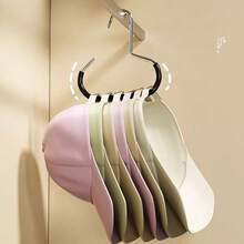 1 Set Hat Storage Rack Hooks, Multi-Layer Hanging Closet, Hat Organizer, Scarf & Clothing Storage Tool, Dust-Proof, Home Decor Room Decoration, Holiday Supplies Storage, Practical Back To School & Christmas Gift, Under Sink Cabinet Bathroom, Under Sink Storage Rack, Storage Rack, Closet Shelf System, Office Supplies & Accessories - Multicolor - View 9
