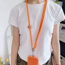 1PC Phone Lanyard Crossbody Halter Chain Phone Case Pendant Strap High-End Feel Women's Dopamine Halter Handheld Fan Rope Sturdy Clip Pad Exquisite Detachable Anti-Loss Anti-Drop - Multicolor - View 2