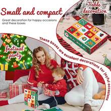 5-Piece/10 Piece Christmas Blank Countdown Calendar Box, Christmas Countdown Set, Christmas Party Decoration - Multicolor - View 2
