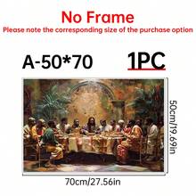 [Elegant Black Last Supper Art]1pc Elegant Black Last Supper Canvas Wall Art - High-Quality Print, Pine Wood Frame, Ready To Hang - Perfect For Living Room, Dining Room Or Classroom Decor - Multicolor - View 13