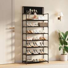 1PC 4-Tier Shoe & Hat Rack With Coat Hooks, Multifunctional Storage Organizer For Bedroom, Entryway, Space-Saving, Easy Assembly, Durable - Multicolor - View 10