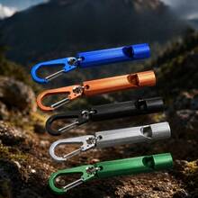 Aluminum Alloy Keychain Whistle With Clip, Extra Loud High Decibel Whistle, Portable Outdoor Gear, Suitable For Hiking, Camping, Sports, Pet Training. - Survival Whistle - View 3