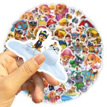 49PCS Cute Paw Patrol Cartoon Rescue Puppy Patrol Stickers, Lovely Dog Character Waterproof Decals For Water Bottle, Laptop, Luggage, Notebook, Party Reward & DIY Decor - Multicolor - View 5