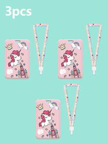 1 buah Gantungan Kartu Identitas Bergambar Unicorn Lucu yang Dapat Dilepas, Tempat Kartu Pelajar Warna Gradien Pelangi, Cocok untuk Penggunaan Sehari-hari, Kantor, Perjalanan, Hadiah Hari Ibu - Square - View 11
