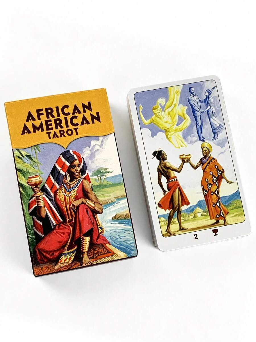 1 BoxAfrican American Tarot Cards 78 Cards African Mythology Tarot Divination,Prediction,Meditation Aid