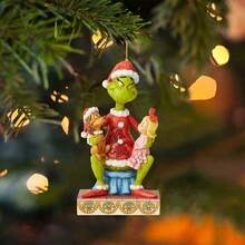 The Grinch 8pcs Green Monster Christmas Tree Ornaments - Acrylic Christmas Tree Ornaments, Holiday Christmas Decor, Christmas Decoration, Home Decor (Random Styles) - View 5