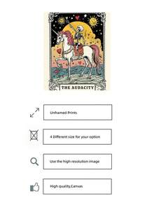 1pc Frameless Gothic Tarot Skull Wall Art Dorm Gift - Frameless - View 7