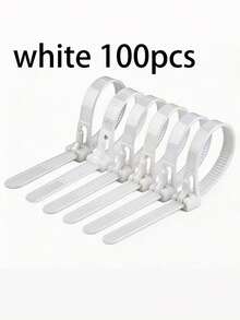 100pcs/Pack Releasable Self-Locking Plastic Nylon Cable Ties - Multi-Purpose Fasteners, Space-Saving Cable Management Solution, Cable Organizer, Ribbed Design Durable And Flexible, Indoor/Outdoor Use - Cable Ties - View 13