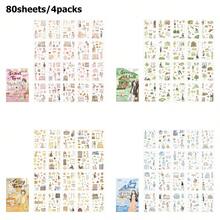 20 Sheets/80 Sheets PET Sticker Book With Cute Decals For Journaling Scrapbooking Hand Account Craft DIY Decorative Sticker - Stickers - View 11