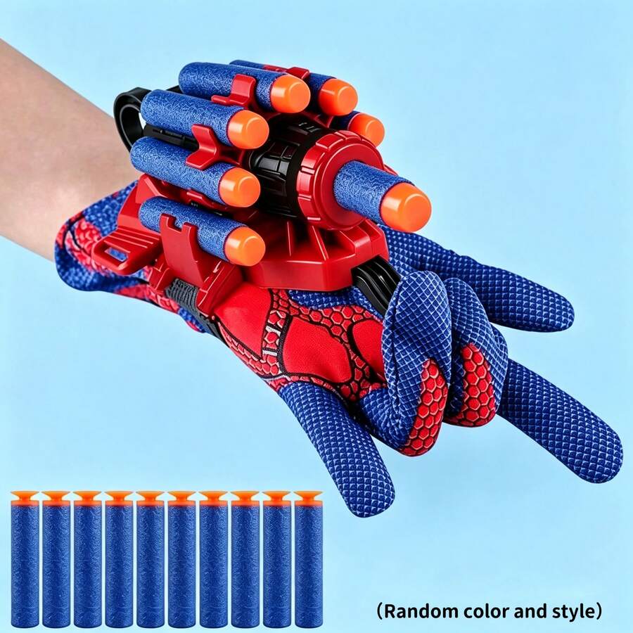 1pc Spider Web Launcher Game, Interactive Party Fun, Fantasy Role Play, Holiday Gift, Creative Toy Gun Game For Playtime (Random Color), Christmas Gift, Boys Gift - Multicolor - View 1