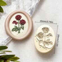 1pc Floral Embossed Wax Seal Stamp Copper Head - Perfect For Love Letters, Invitations, Holiday Cards, Journals, Scrapbooking, DIY Crafts - Embossed Floral Stamp Head/1Pcs - View 9