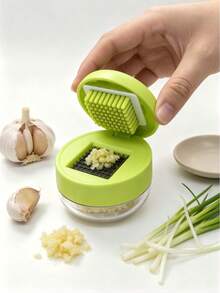 1Pc Manual Garlic Press Mincer, Multi‑Functional Garlic Chopper Slicer Grinder, Compact Portable Kitchen Cooking Utensil, Easy To Clean Household Gadget, For Home Kitchen Travel Outdoor Use, Practical Gift For Cooking Lovers - Multicolor - View 5