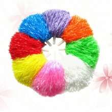 1pc Plastic Cheerleading Pom Pom With Handle, Team Party Dance Cheer Ball, Cheerleading Ball, Cheerleading Supplies - Multicolor - View 6