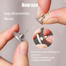 1Pair/2/4/5/7Pairs Magnetic Curtain Clips, Curtain Magnet Clips Magnetic Fixing Buckle, Suitable For Shower Curtains, Sewing Closure, Wall And Door Stickers - Silver - View 12