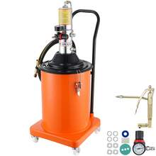 Grease Pump, 5 Gallon 20L, Air Operated Grease Pump With 13 Ft High Pressure Hose And Grease Gun, Pneumatic Grease Bucket Pump With Wheels, Portable Lubrication Grease Pump 50:1 Pressure Ratio - 5 Gallons - View 8