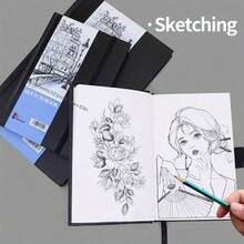 Hardcover Sketchbook, Blank Drawing Notebook With Elastic Band, Portable Art Journal For Sketching, Doodling And Journaling - blank - View 3