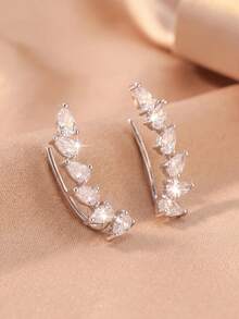 1 Pair Luxury Gentle Style Women's Elegant Earrings Suitable For Commute, Date, Evening Party, Birthday Wear - Ear-mounted - View 3