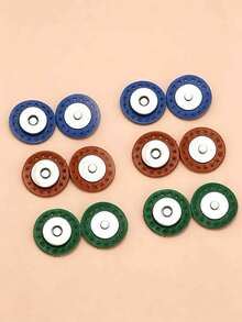 Round Double-Sided Leather Snap Buttons, Bag Modification Accessories, Suitable For Crochet Bags, Handmade Sewing Bag Decorations - Multiple Colors Available - Multicolor - View 4