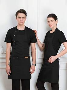 Custom New Waterproof Kitchen Apron, Multi-Functional Pockets, Adjustable Neck Strap, Custom Printed Fashion Apron, Elegant Custom Printed Apron For Women, Waterproof And Stain-Resistant - Multicolor - View 4