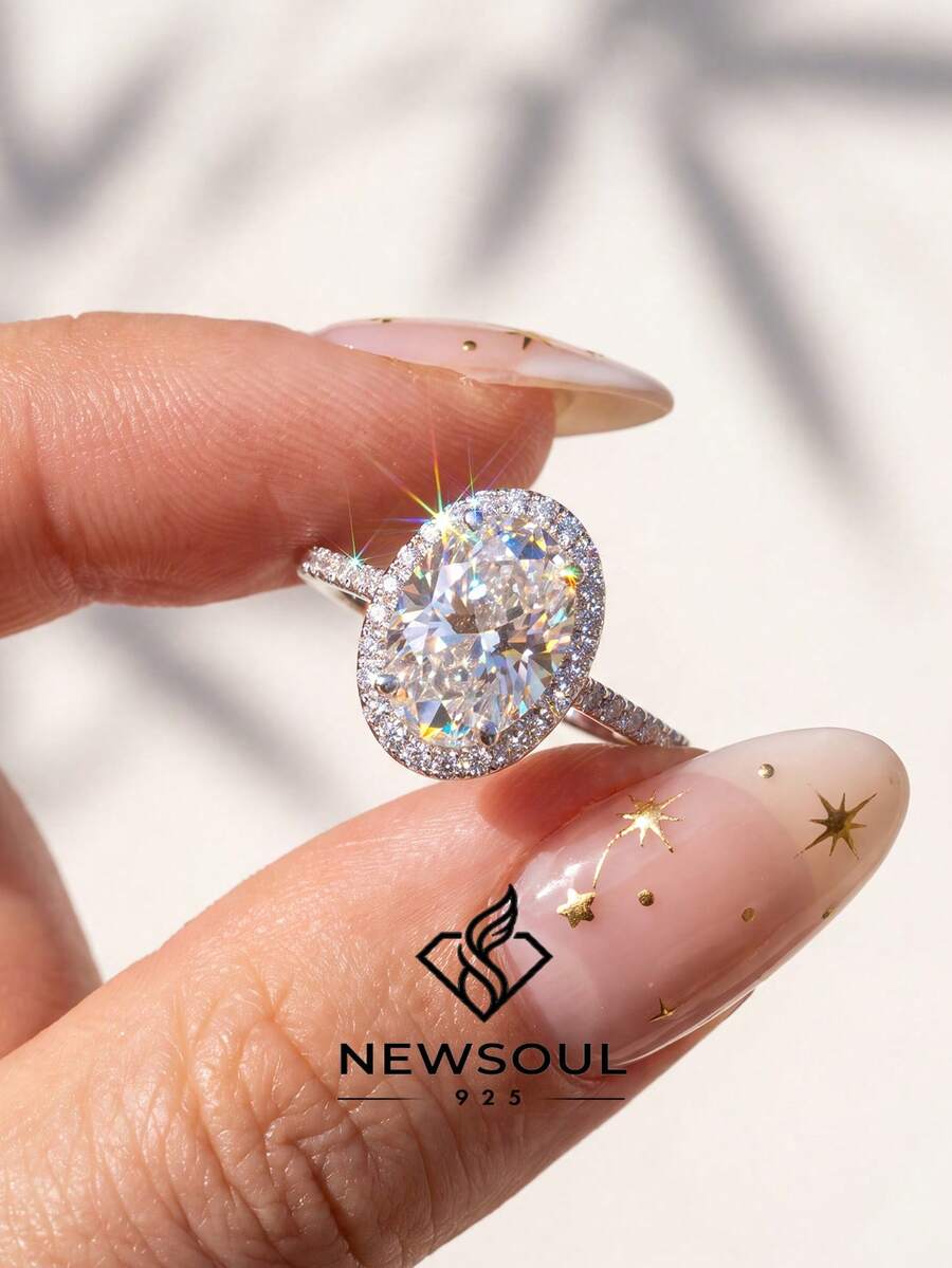 1 pièce Bague de fiançailles, bague de mariage, bague de promesse pour femme en argent sterling S925 de 3 carats, bague éternelle, cadeau de bijoux exquis