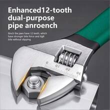 Adjustable Wrench Manual Tool Metal Multi-Function Sturdy Portable Large Opening Industrial Grade Suitable For Home Repair Automotive Plumbing 6 Inch-8 Inch-10 Inch-12 Inch - A - View 5
