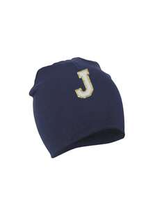 1PC Newborn Baby Caps Beanie A-Z Letter Cap Bonnet Newborn Photography Breathable & Comfortable For All Seasons, Suitable For 0–3 Years Old - Navy Blue - View 6