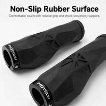 MOTSUV 1 Pair Mountain Bike Handlebar Grips With Lock-On Design, Non-Slip Comfortable Rubber Bicycle Replacement Grips, Black And Gray Optional - Multicolor - View 10