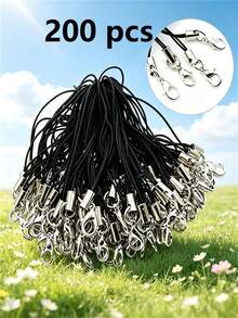 10/30/50/100/200/500/1000pcs Mixed Color Lobster Clasp Rope Jump Ring Buckle Lanyard Keychain Lasso Ring Nylon Cord Key Ring For DIY Jewelry Making Accessories - Multicolor - View 18