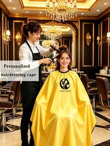 客製化理髮師圍裙，可印理髮店 Logo 圖案文字，專業耐用輕量透氣中性居家沙龍圍裙，適合高端沙龍 - 彩色 - 查看 2