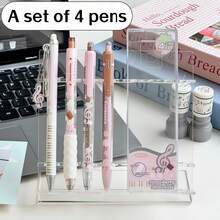 2/4pcs Strawberry Chocolate Scented Pen Set: 0.5mm Retractable Ballpoint Pens, Includes 1 Scented Pen And 1 Erasable Pen, Quick-Drying Black Ink, Suitable For Writing, Ergonomic Grip, Ideal For Study, Exams And Office Use - A - View 13