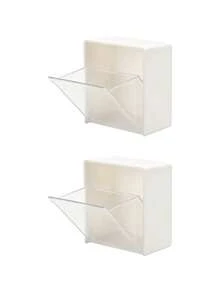 1/2/4pcs Wall-Mounted Storage Boxes - Cosmetic Organizer,Jewelry Box, Plastic Storage Rack, For Organizing And Storing Floss, Hair Ties, Hair Clips, Powder Puffs And Other Items. Suitable For Home, Dorm, Room Decor, Also As Christmas Or Holiday Gifts - Multicolor - View 12