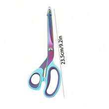 1/3pcs Scissors Set, Sharp Stainless Steel Fabric Craft Scissors, Comfortable Soft Grip Handle, Multi-Purpose Cutting Tool For Sewing, Tailoring, Embroidery, Scrapbooking, Office, Home, Art DIY, Iridescent Titanium Coated, Sewing Gift - A- electroplating color - View 10