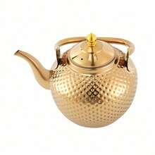 Stainless Steel Tea Container With Filter 2L Tea Pot Tea Kettle For Loose Tea UK - Gold - View 9