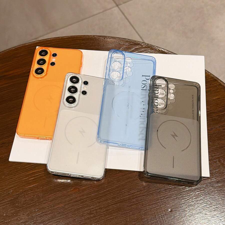 4pcs Set Compatible With Samsung S26 Ultra Phone Case Matte Transparent Soft Shell S25 S24 Ultra Full Coverage Anti-Drop Ultra Thin S26 - Multicolor - View 1