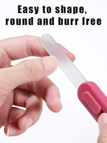 1/2pcs Nano Nail File, Polishing Nail Care Tool, Frosted Nail Repair Tool, Suitable For Gentle Manicure, Nail Removal, Foot Care, Minimalist Design, Smooth Polishing, Suitable For Hairstylists And Beauty Enthusiasts To Use - Multicolor - View 8