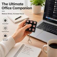 Mainan Pereda Stres Keyboard Bentuk Cakar Kucing 9-in-1 Tombol Pereda Stres Keyboard Gantungan Kunci Tombol Klik Sentuhan Lembut Lucu Pereda Tekanan Mainan Pereda Stres Sensorik ADHD Hadiah - MultiWarna - View 5