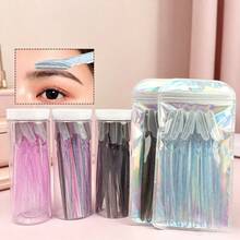 8pcs Mini Manual Crystal Handle Safety Net Anti-Scratch Makeup Eyebrow Trimmer, Portable Eyebrow Shaver And Hair Removal Razor, Face Razor, Wax Hair Removal, Shaver For Women - Multicolor - View 1