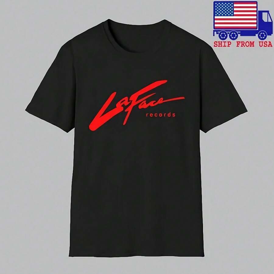 Men's Black T-Shirt Laface Records, Size S-5XL - 款式 - 查看 1