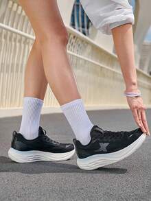 XTEP New Mesh Breathable Cushioned Versatile Lightweight Women's Running Shoes - Black - View 4