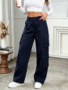 Women Pants - Royal Blue - View 3