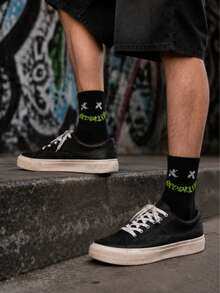 3/5/6/7/10/15/20 Pairs Random Plus Size Sports Socks, Student Basketball Socks, Black And White Men's Mid-Calf Socks, Suitable For Various Occasions And Seasons - Multicolor - View 3