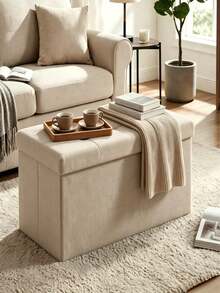 Multi‑Size Storage Stool, Dual‑Purpose For Storage And Seating, Fabric Material, Foldable For Storage, Large‑Capacity Storage, Sturdy For Sitting, Ideal For Tidying Household Sundries, Simple And Versatile. - Multiple Specifications - View 1