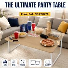 Heavy Duty Folding Game & Activity Table, Portable Indoor Outdoor Table, No Assembly, Large Top For Puzzles Board Games, Reinforced Frame For Game Room BBQ Holiday Party Picnic Dining Adult Game Night - Khaki - Multi-functional Folding Table - View 11